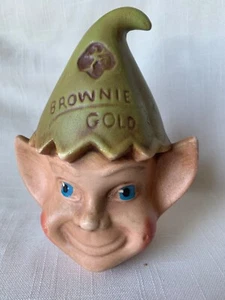 Vintage 1950's Brownie Gold Girl Scouts Elf Bank Pixie Nice ConditionSURGERY $$ - Picture 1 of 6