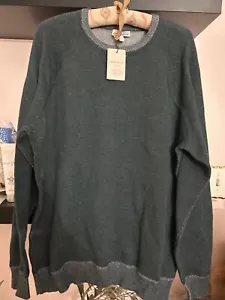 Peter Millar Merinowolle Baumwolle dunkeloliv Golf weicher Strickpullover Pullover L - Bild 1 von 5