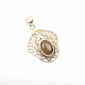 Best Quality Labradorite Stone Pendant 925 Sterling Silver Oval Shape Gifted - Picture 1 of 4