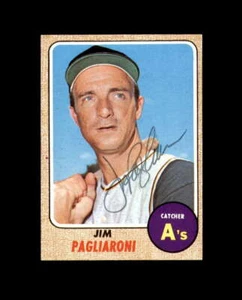 Jim Pagliaroni Signed Original 1968 Topps Oakland Athletics Autograph - Bild 1 von 2