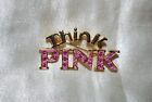 Golden Crystal Think Pink Pin Breast Cancer Komen Woman Pink Crystals Bc17