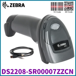 Zebra DS2208-SR00007ZCN 1D/2D Imager Handheld Barcode Scanner With USB Kabel - Picture 1 of 11