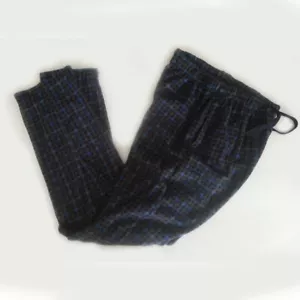 Intimo Men Size S Pajama Pants Polar Fleece Polyester black blue print - Picture 1 of 9