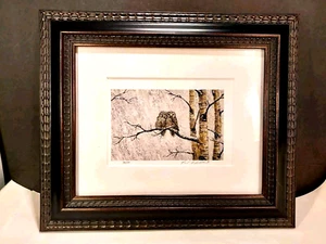 Limited Edition Owl Sketch 30/50 Signed by Artist Paul Fletcher 11" T x 13'' W - Picture 1 of 7