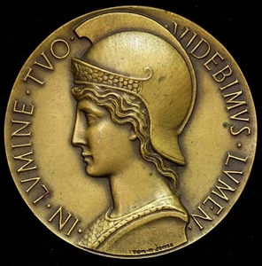 Columbia University in the City of New York Award Medal for Service Bronze 69mm - Picture 1 of 2