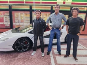 Top Gear Crew (3 fig.)Handpainted Resin Figures 1/18 Scale Diorama(Handmade Acc) - Picture 1 of 5
