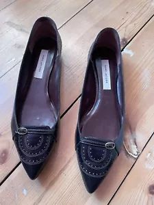 Marc Jacobs black leather flat shoes uk 7 - Picture 1 of 5