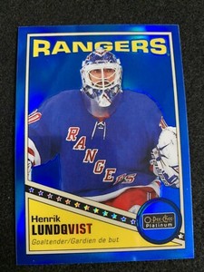 2020 O-Pee-Chee Hockey Blue Rainbow 19/149 Henrik Lundqvist #R-41 Rangers