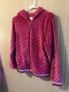 Wonder Nation Girls Size XXL 18 Deep Pink Sparkly Full Zip Hoodie Jacket - Picture 1 of 10