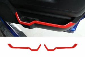 2x Interior Front Door Storage Box Cover Trim Strips For Dodge RAM 2010-2017 Red - Bild 1 von 8