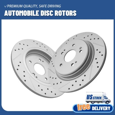 Rear Disc Brake Rotors Set for 2017 2018 2019 2020 2021 2022 2023 Honda CR-V - Image 1 of 4