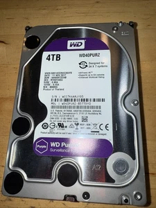 Western Digital WD40PURZ 4TB WD Purple Surveillance Wewnętrzny dysk twardy Darmowa wysyłka - Zdjęcie 1 z 11