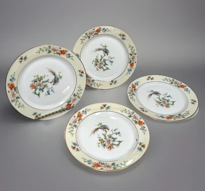 "2 platos de pan de ensalada antiguos de los años 20 Heinrich Co H&C Selb Bavarian Song Bird 6,25""" Foto 1 de 4