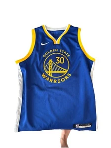 Nike Youth NBA Golden State Warriors Steph Curry #30 Swingman Jersey - Sz L - Picture 1 of 7