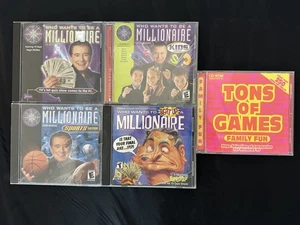 Lot Of 5 PC Games Who Wants To Be A Millionaire Kids Sports Tons Of Games - Picture 1 of 5