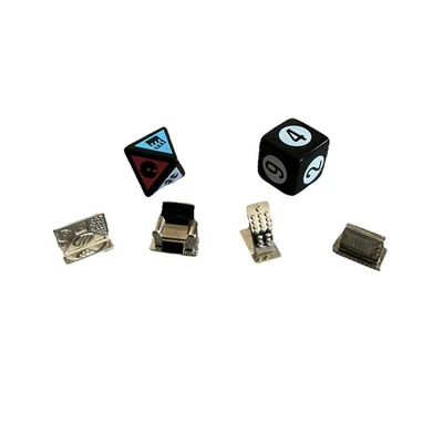 Scene It? TV Standard Edition 2005 DVD Game Replacement Metal Tokens Pawns Dice - Image 1 of 3