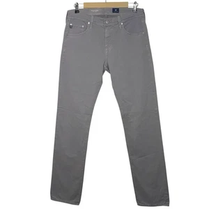 Pantalones AG Adriano Goldschmied Matchbox para Hombres 32 Gris Delgado Recto EE. UU. Preppy NUEVO - Imagen 1 de 10