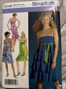 Vestido Simplicity 0546 con volantes variaciones patrón de costura para mujer talla 4-10 - Imagen 1 de 2