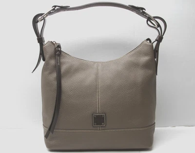 Bolso de Mano Hobo Dooney & Bourke Cuero Guijarro Gracie ELEFANTE RTL $286 Foto 1 de 4