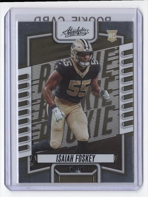 2023 Panini Absolute Black Isaiah Foskey Rookie New Orleans Saints #166 - Image 1 of 2