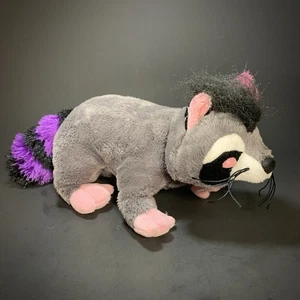 Ganz Webkinz Rockerz Raccoon Glam Rock Plush NO CODE Gray Pink Purple 10" - Picture 1 of 12