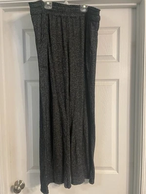 Stars Above Women's Black/Grey Elastic Lounge Pants, Size XL - Image 1 of 4