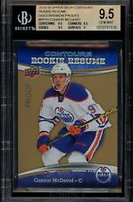 2015-16 Upper Deck Contours Connor McDavid Rookie Gold Rainbow Proof /50 BGS 9.5