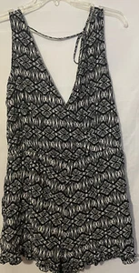 Womens Decree size XL Romper short Black/White - Picture 1 of 6