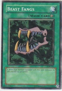 GS) Yugioh - Konami - Yu-Gi-Uh! - Beast Fangs - LOB-041 - Trading Card - Picture 1 of 2