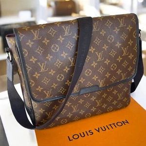 LOUIS VUITTON Bass GM Macassar schwarz Leder Monogramm Messenger Laptop Herren Tasche - Bild 1 von 17