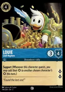 Disney Lorcana Into the Inklands Louie - Chill Nephew 149/204 SJ - Picture 1 of 2