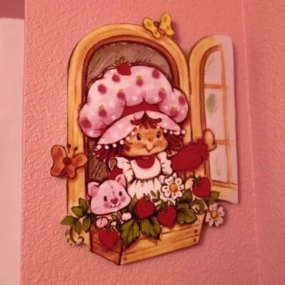 Strawberry Shortcake Vintage Style wooden handcut plaque decor collectors - Image 1 of 2