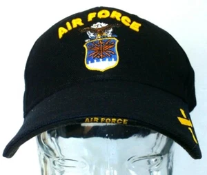 Gorra/sombrero de béisbol militar cinta amarilla de la FUERZA AÉREA con accesorio ¡Correa ENVÍO GRATUITO! - Imagen 1 de 3