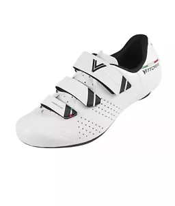Vittoria Rapide Road Cycling Shoes Bianca (White) Made In ITALY US 13 EU 47 Size - Picture 1 of 3