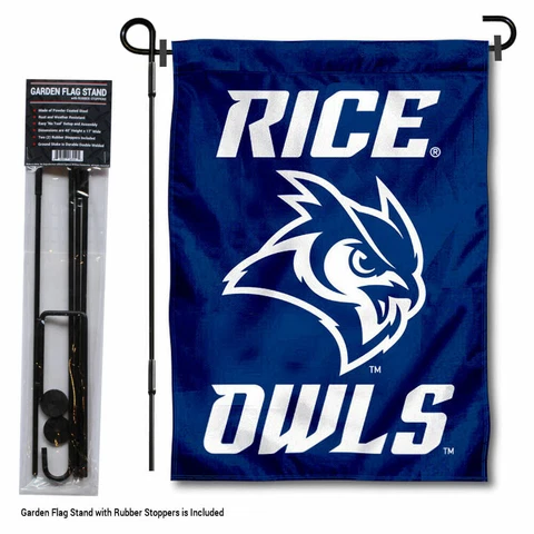 Rice University Owls Garden Flag and Stand Pole Kit Cover