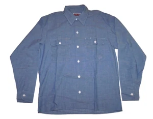 Vintage 70s/80s NOS Unworn USA Made Big Mac Chambray Work Shirt Men sz M NWOT - Picture 1 of 9