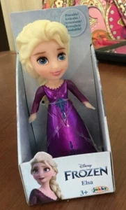Disney Frozen Elsa Poseable Mini Doll Miniature Purple Dress Jakks - Picture 1 of 3