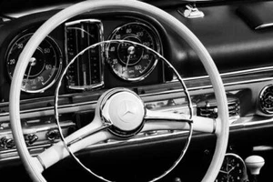 Mercedes Benz 300 SL: Metal Print- Gallery Canvas-FujiFilm Poster 36" x 24" - Picture 1 of 32