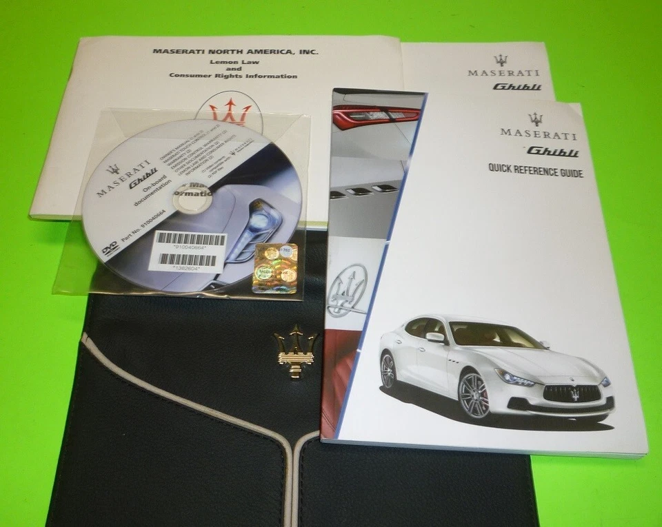 Maserati Ghibli 2015 juego manual del propietario guía de referencia rápida 15 + base de estuche S Q4 Foto 1 de 1