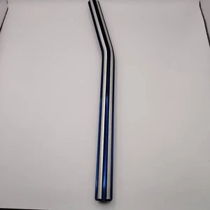 Seat Post 22.2mm Layback Flute Alloy BMX Bicycle Old School Striped Blue NOS - Picture 1 of 13