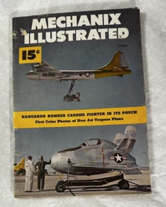 Mechanix Illustrated June 1949 - Kangaroo Bomber Carries Fighter in its Pouch - Picture 1 of 10