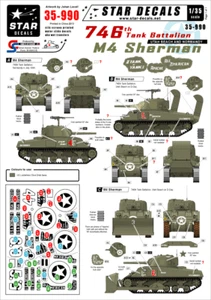 Star Decals 1/35 M4 Sherman 746th Armored Regiment Normandy decal 35990 x - Picture 1 of 2