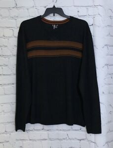 Smartwool Men's XXL Sweater Sparwood Charcoal Picante Heather Stripe Crew Neck