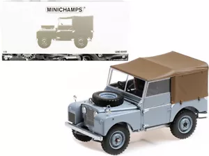 1949 Land Rover RHD (Right Hand Drive) Gray Brown Canopy 1/18 Diecast Model CARZ - Picture 1 of 1