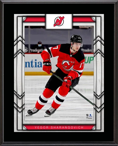 Yegor Sharangovich New Jersey Devils 10.5" x 13" Sublimated Player Plaque Cover