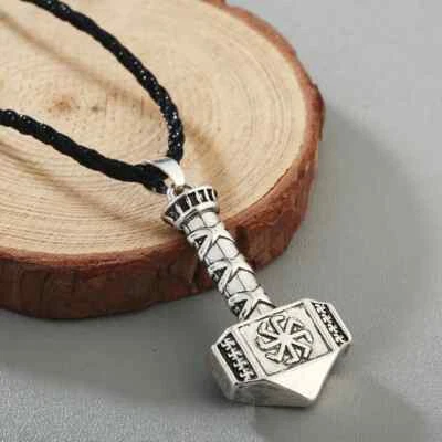 Slawische Halskette Hammer von Thor Kolovrat Anhänger Halsketten für Herren Damen - Bild 1 von 4