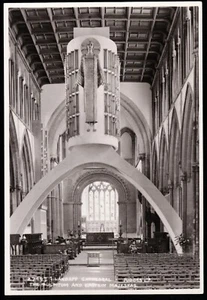 Llandaff Cathedral Pulpitum & Epstein Majestas Wales Judges Postcard - Picture 1 of 2
