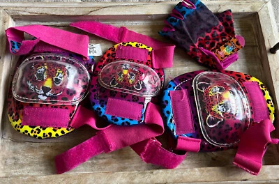 Rare Lisa Frank Knee Pads & Gloves Vintage Leopard Colorful — 第 1/4 张图片
