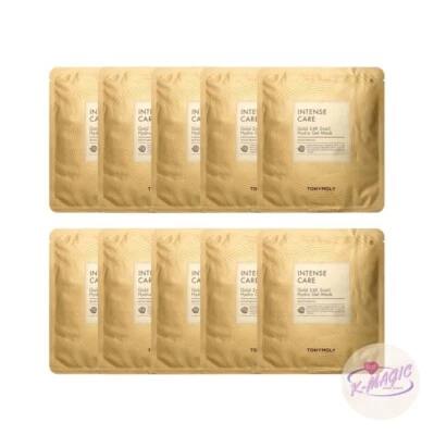 Tonymoly Intense Care Gold 24k Snail Hydro Gel Mask 10Pcs Anti Aging Moist Glow - image 1 of 4