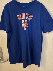 Fanatics New York Mets t-shirt XXL Blue Pillar #11 25" armpit 31" length